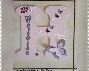 initial wood letter