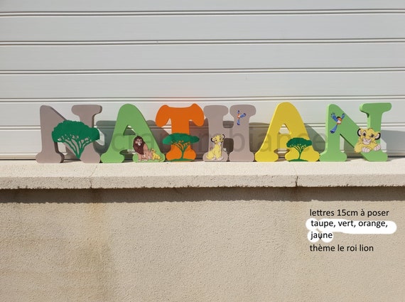 Lettre En Bois Prenom En Bois Lettre Chambre Bebe Lettre A Etsy