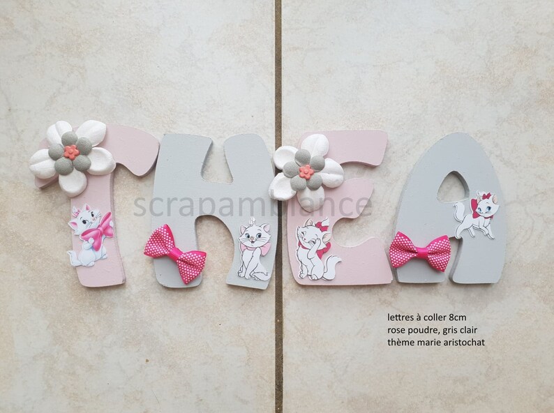 Lettre prénom bois /lettre chambre bébé / personnalisée /décoration