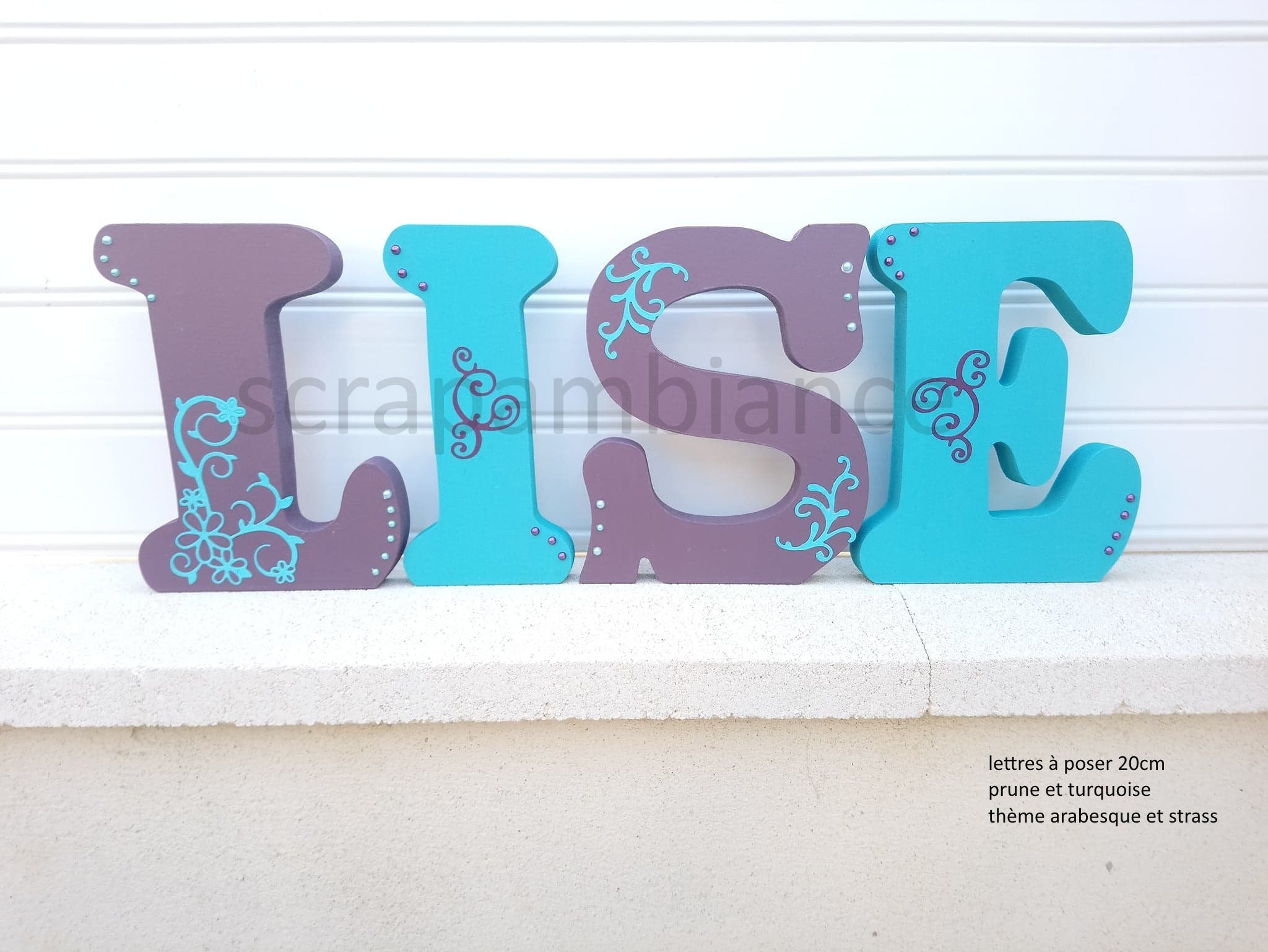 Lettre Prénom en Bois, Décoration Chambre Bébé, Lettre à Poser, Lettres Décoratives Personnalisé Thè