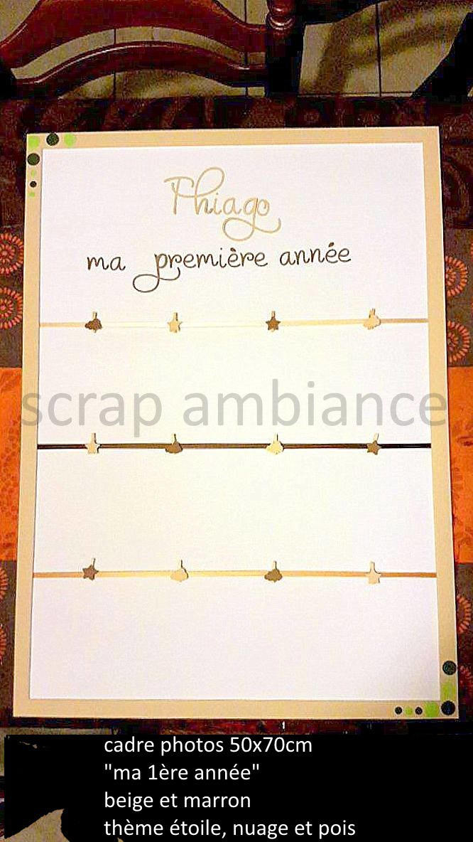 Cadre Pêle-Mêle 50x70cm Thème Au Choix Ici Ma Première Année