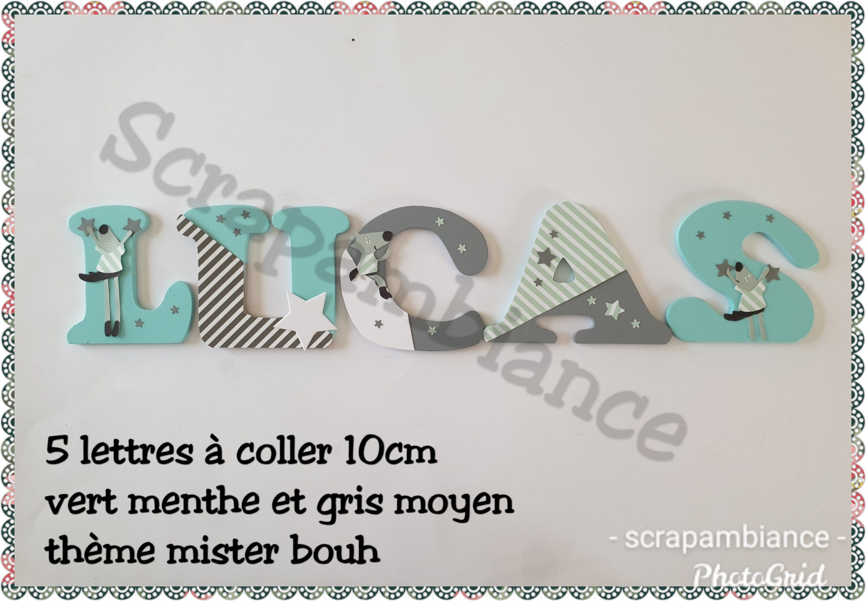 Lettre Prénom Bois /Lettre Chambre Bébé /Personnalisées /Prénom en /Décoration Bébé/Lettre à Coller/