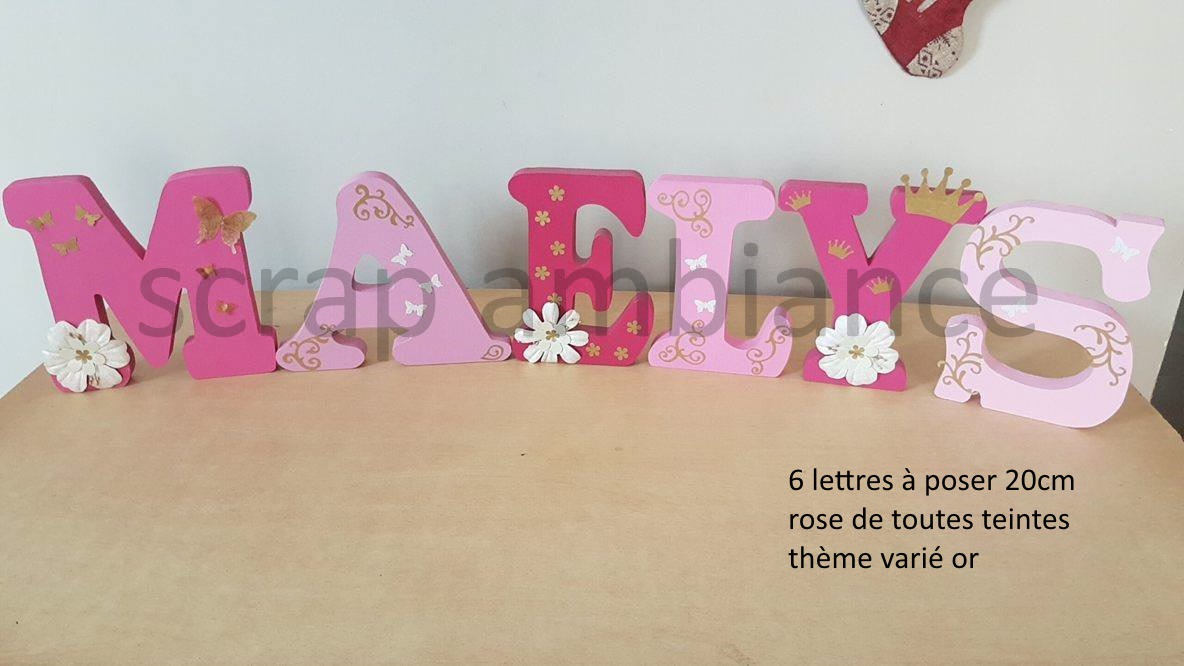 Lettre Prénom Bois, Lettre en à Poser, Poser Personnalisé, Grande Lettre, Décorative, Cadeau Naissan