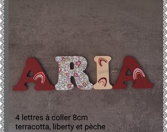 wooden first name letter, baby room letter, room decoration letter, wooden first name, personalized wooden first name with rainbow theme