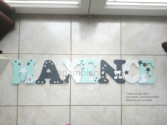 Lettre Prenom Bois Decoration Chambre Enfant Et Bebe Etsy