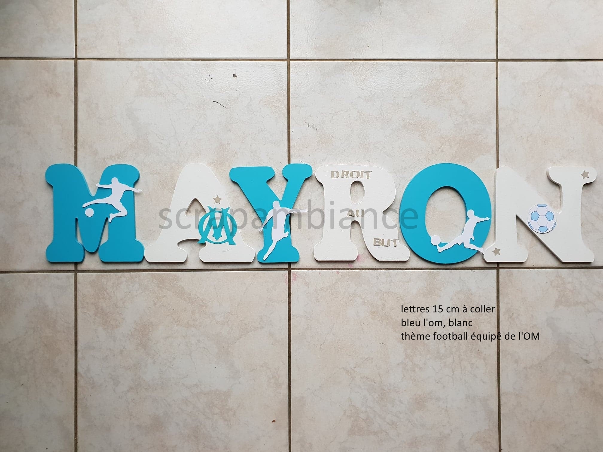 Lettre Prénom Bois /Lettre Chambre Bébé/Personnalisées en Bois/Décoration Bébé/ Lettre à Coller/ The