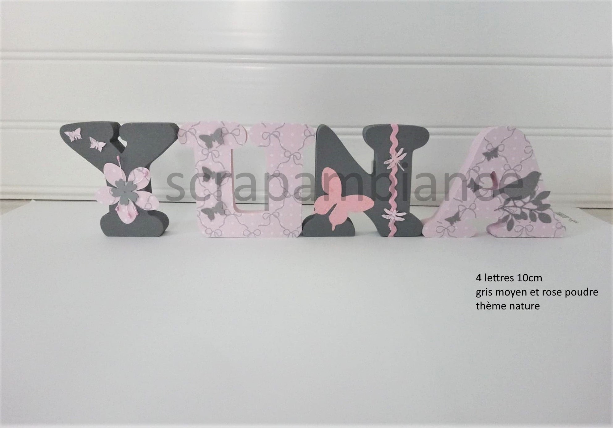 Lettre Prénom en Bois, Lettre Chambre Bébé, Bois Personnalisé, Décoration Lettres Décoratives Theme 