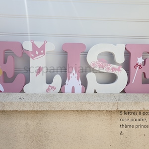 letra de madera, nombre de madera, letra para poner, nombre para poner, letras de bebé, nombre personalizado tema princesa