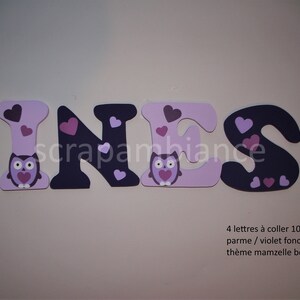 carta de nombre de madera / nombre de la puerta / nombre decorado / placa de la puerta / letras de madera personalizadas tema MAMZELLE BOUH