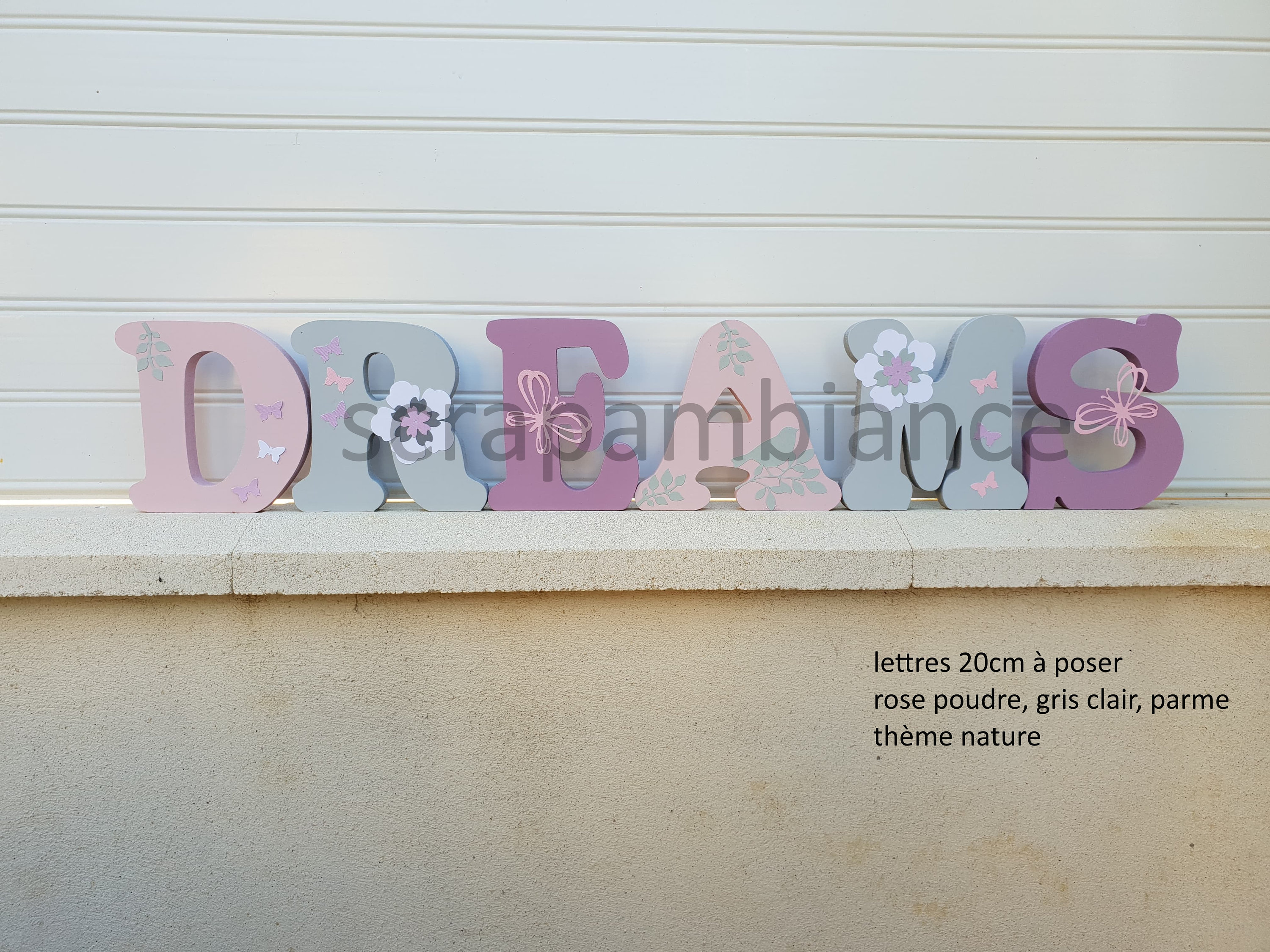 Lettre en Bois, Prénom Lettre Décoration Chambre, Lettre à Poser, Lettres Décoratives Personnalisé T