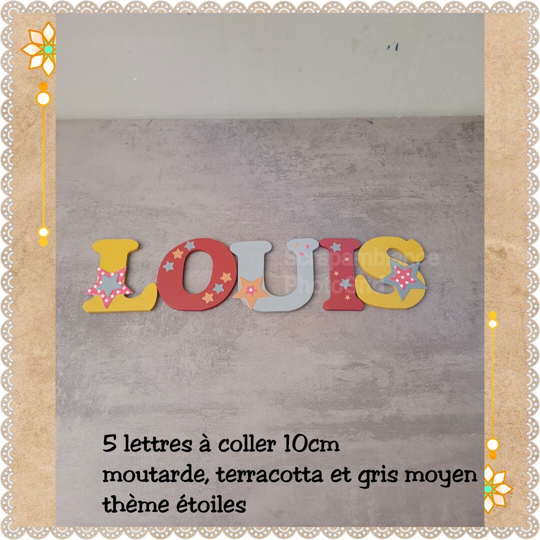 Lettre prénoms bois, lettre chambre bébé, lettre décoration chambre