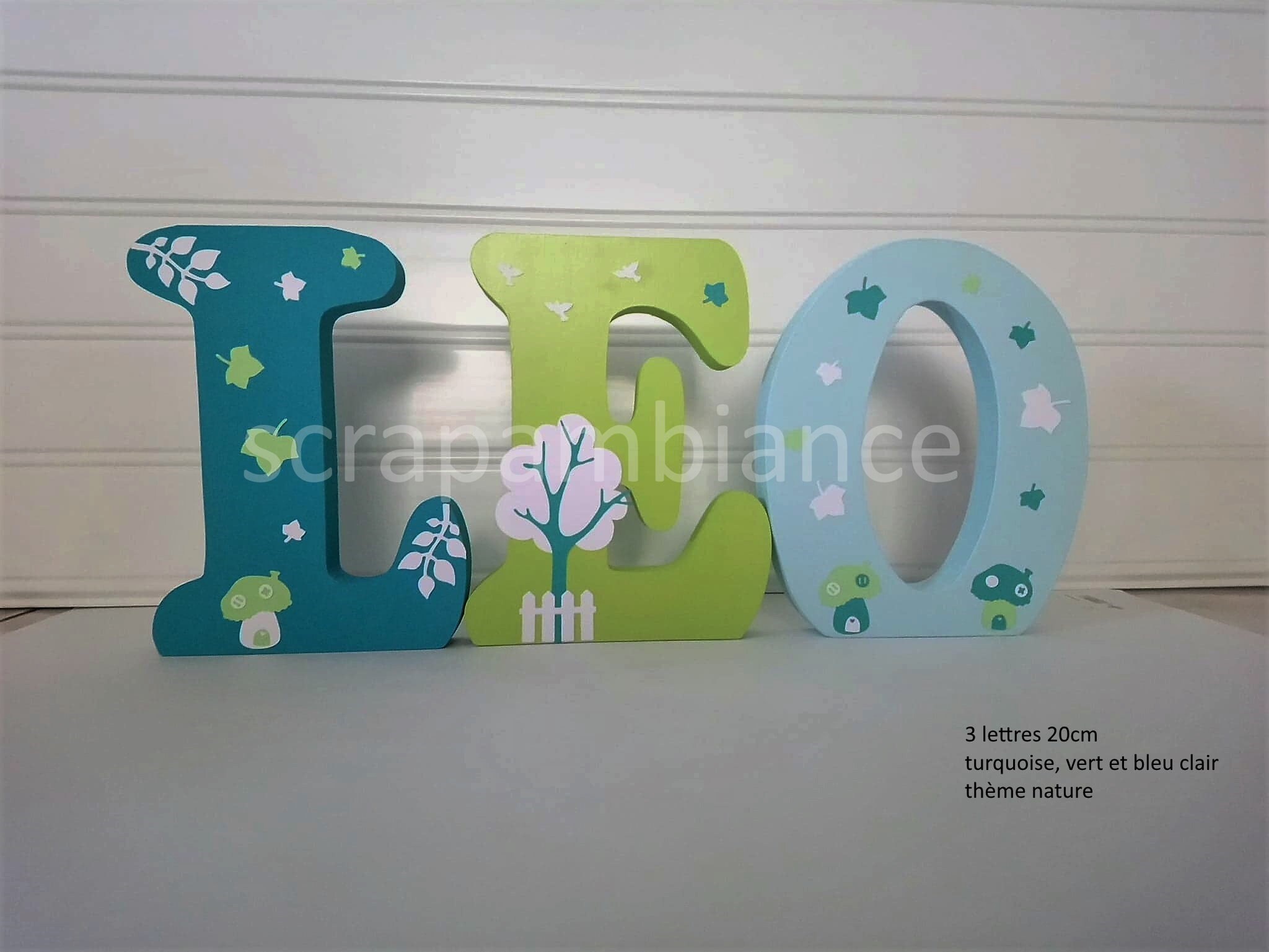 Lettre Prénom en Bois, Lettre Chambre Bébé, Bois Personnalisé, Décoration Lettres Décoratives Theme 