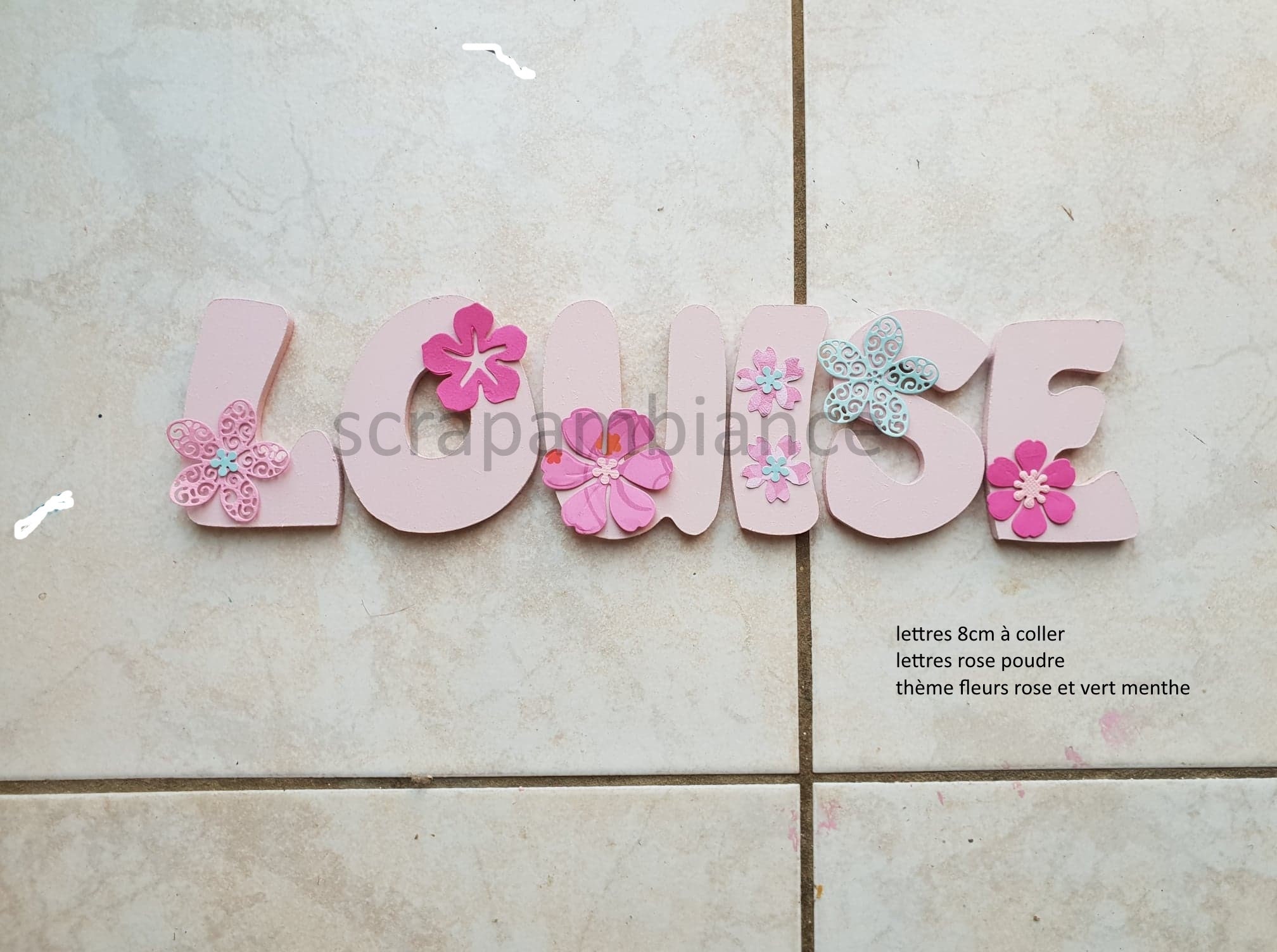 Lettre Prénom Bois, Lettre Décoration Chambre Bébé/En Bois Plaque de Porte Lettres Décoratives Theme