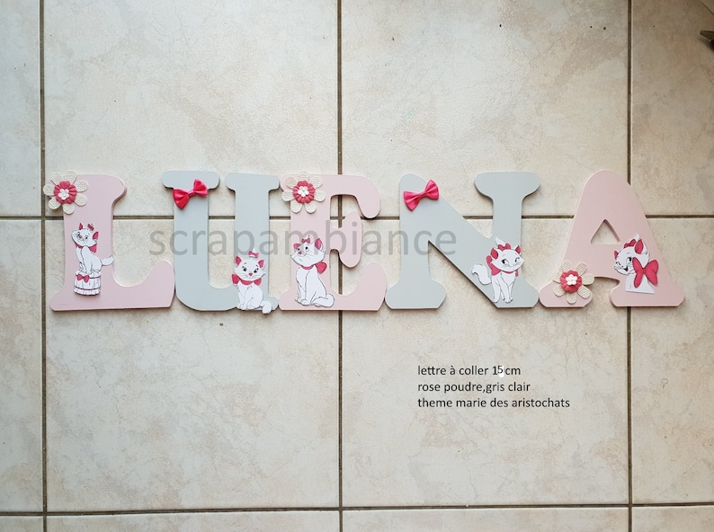 Lettre prénom bois /lettre chambre bébé / personnalisée /décoration