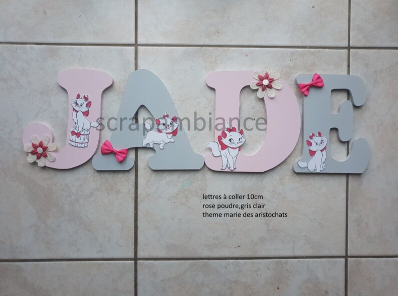 Lettre prénom bois /lettre chambre bébé / personnalisée /décoration