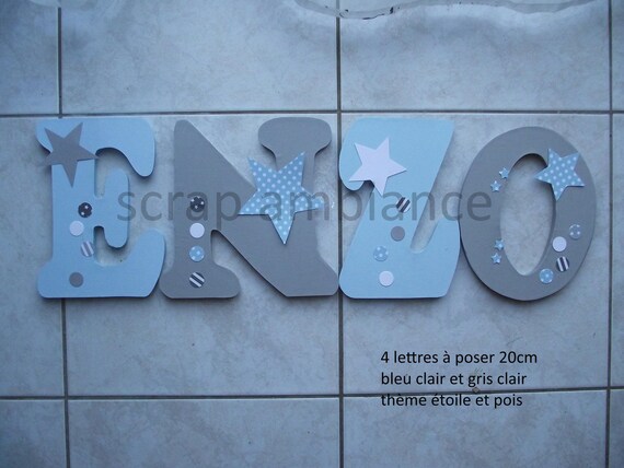 Lettre En Bois Prenom En Bois Plaque De Porte Lettre A Etsy France