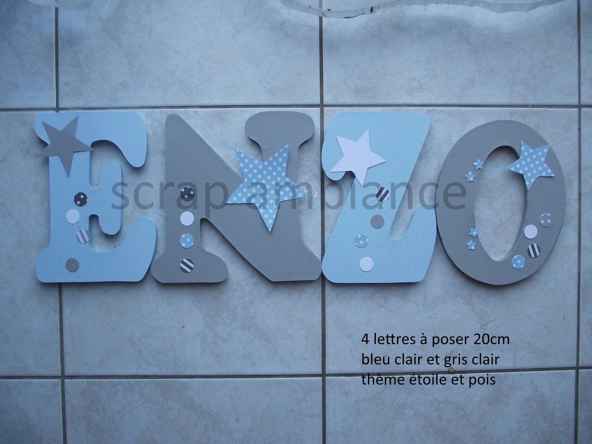 Lettre en Bois, Prénom Bois , Plaque de Porte Lettre à Coller, Porte, Décoration Chambre Bébé et Enf