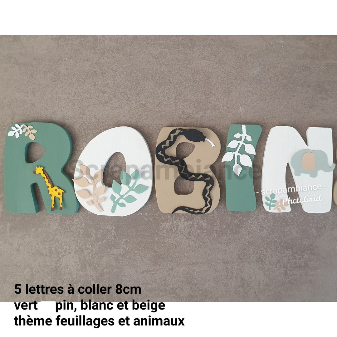 Lettre prénom bois, lettre chambre bébé, lettre décoration chambre