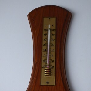 Baromètre Thermomètre bois Vintage image 7