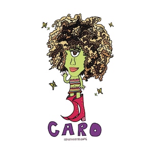 Customized hand drawn digital alien portrait (single commission)