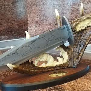 Hunting knife Unique blade Engraved knife Unique knife Handmade knife Personalized Knife Gifts for Him Custom knife gift Hunting decor