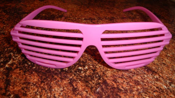 pink party glasses
