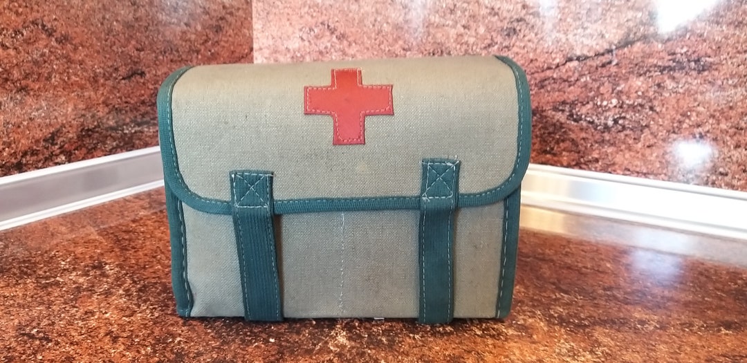 Vintage Military First Aid Kit First Aid Bag Old Military Army