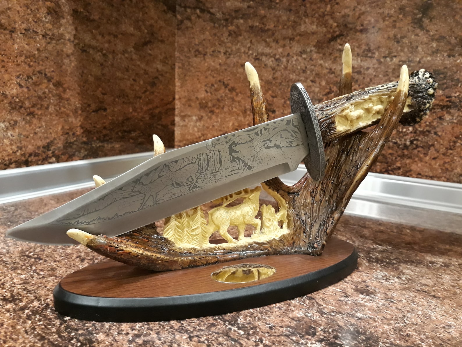 Hunting Knife Unique Blade Engraved Knife Unique Knife Etsy