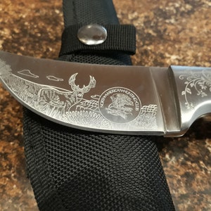 Hunting knife Engraved knife Unique blade Unique knife Handmade knife  Personalized Knife Gifts for Him Custom knife gift Hunting decor