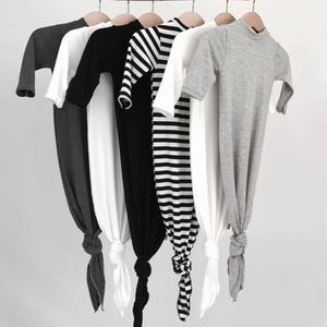 black knotted baby gown