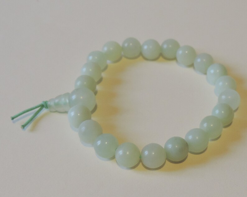 Natural jade mala bracelet