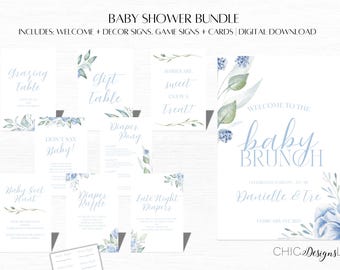Baby Brunch Baby Shower | Welcome Sign | Baby In Bloom Shower Decor | Floral Decor | Baby Shower Signs | Baby Sprinkle Decor | Table Signs
