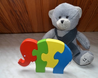 Games and toys / Wooden puzzle / Animal puzzle / Elephant puzzle