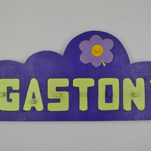 Puzzle de madera / Nombre personalizable / Letras incorporadas / Arco iris / regalo infantil / regalo original