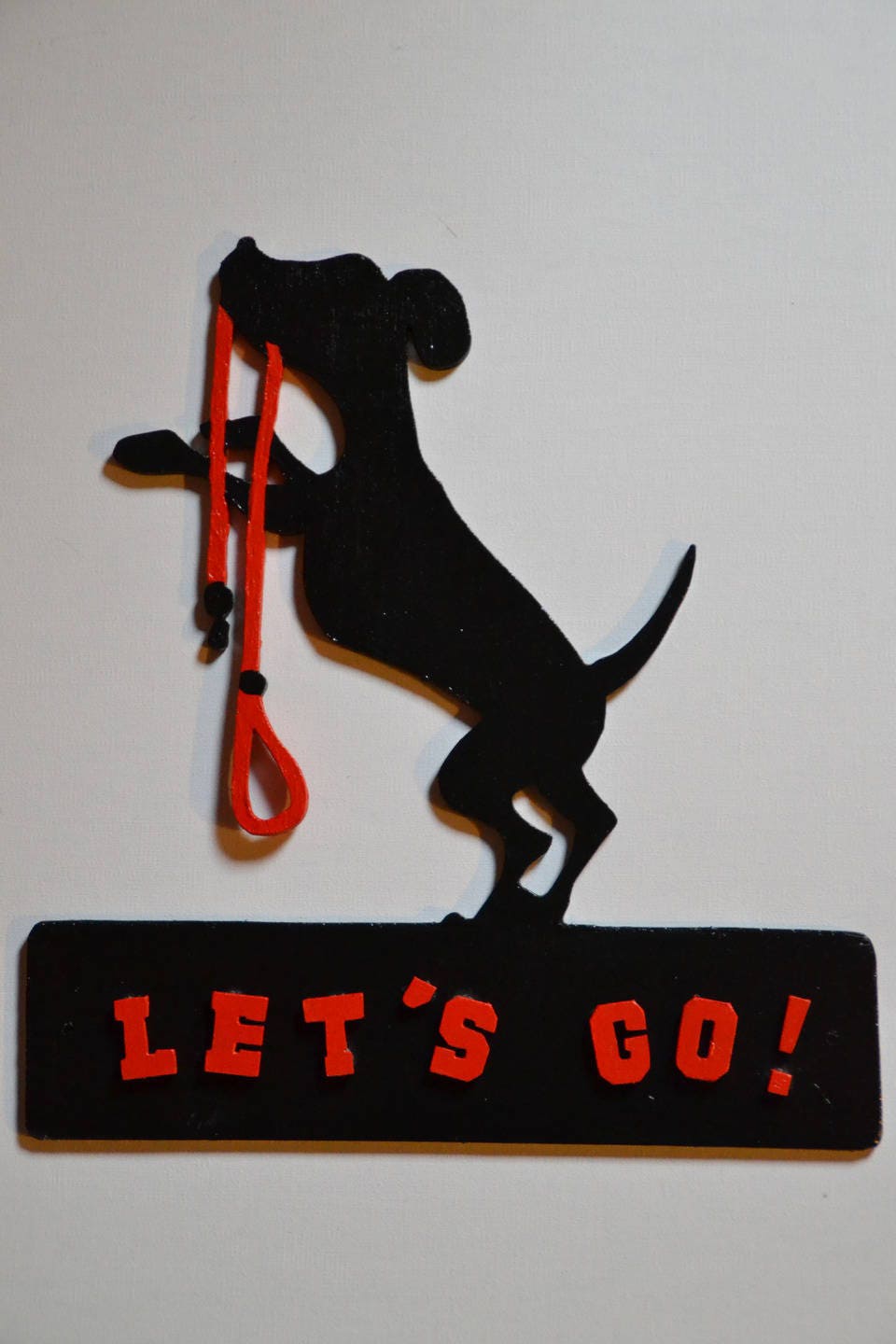 Décoration d'intérieur/Tableau Mural Chien avec Sa Laisse