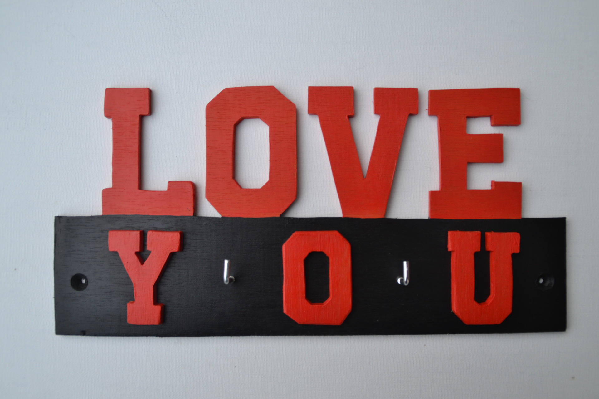 Porte-Clés Mural en Bois/Décoration Intérieur Tableau Décoratif Déco Love You