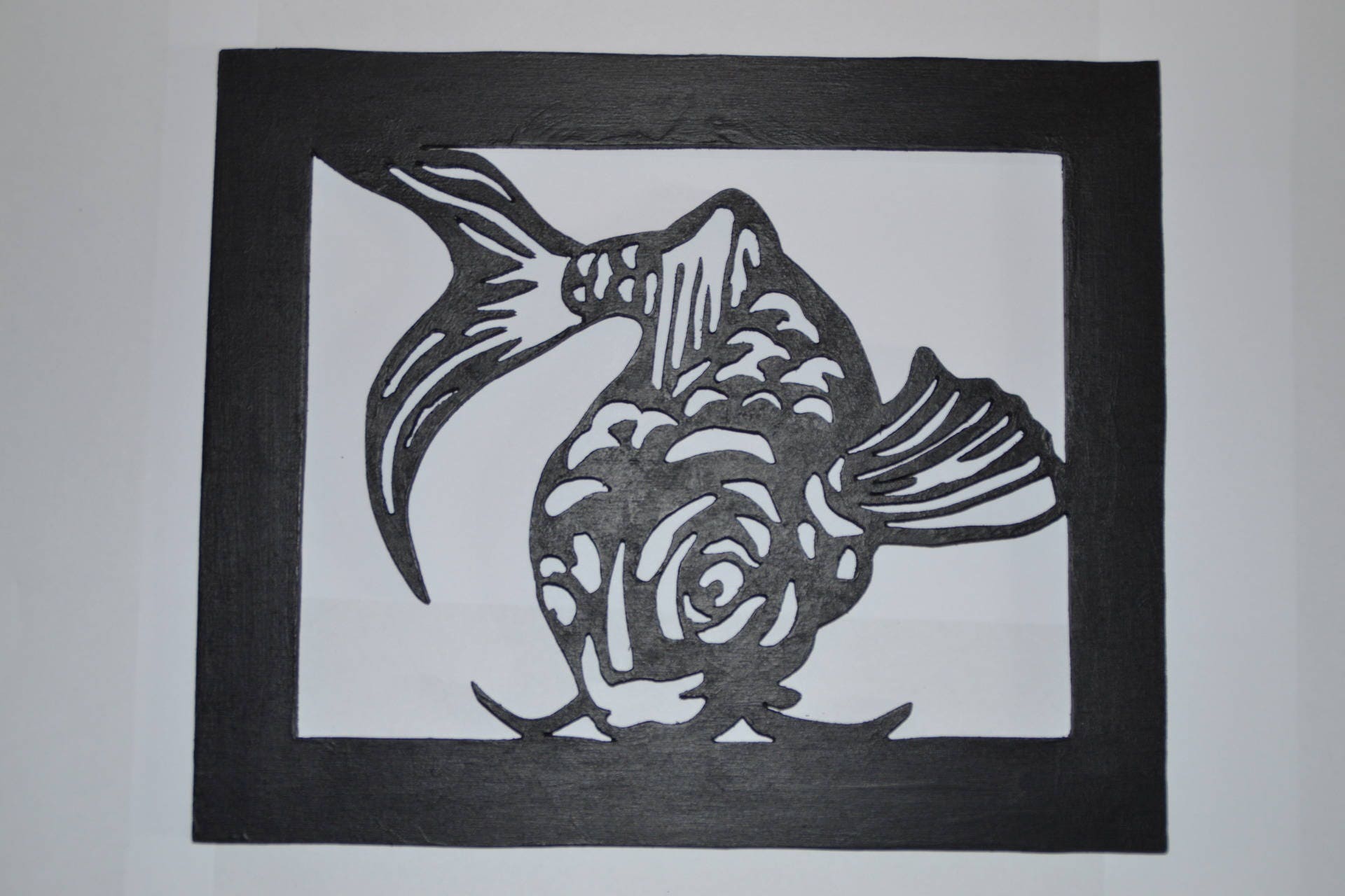 Décoration Intérieur/Tableau Mural en Bois Poisson