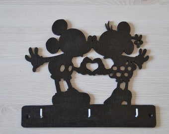 Wall key holder / home decoration / Mickey and Minnie / Original gift / child’s room