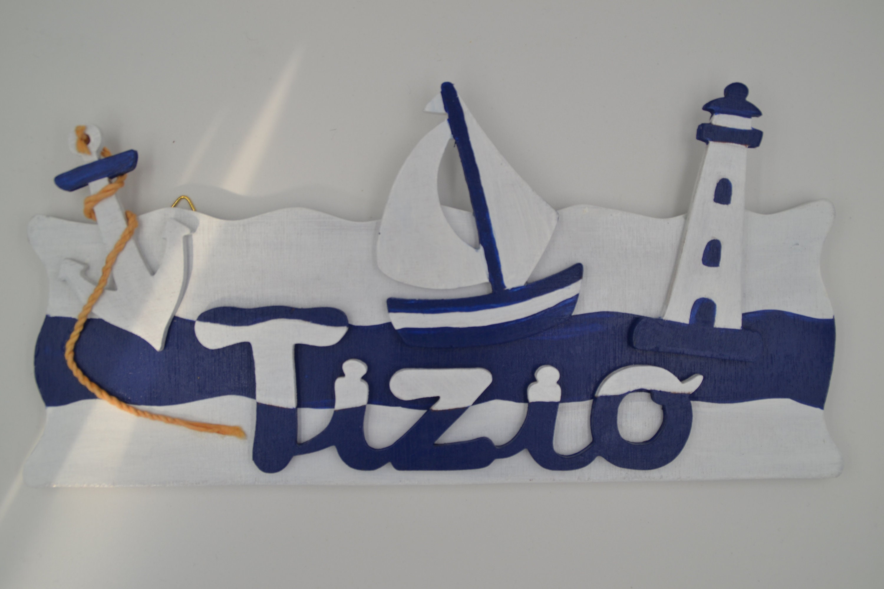 Décoration Intérieur en Bois/Décoration Murale Prénom Personnalisable Déco Marine Bord de Mer Bretag