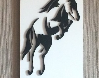 Wall decoration / wooden painting / horse decoration