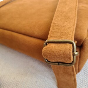 Cartable en simili cuir camel et Liberty wiltshire rose maternelle et primaire CP image 5