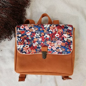 Liberty Thorpe nursery school bag in camel synthetic leather