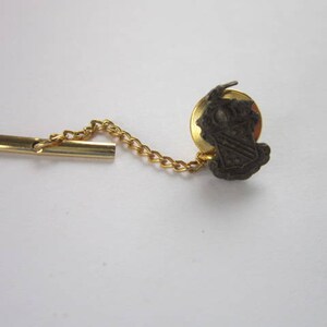 Antique Sterling Silver Military Crest Pinback