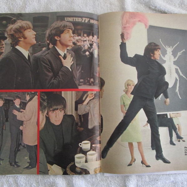 1960's Period Color Centerfold of the Beatles The Fab Four