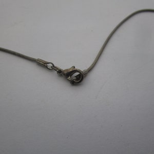 Vintage Silver Tone Snake Chain Necklace with Hidden Mickey Mouse Pendant 画像 3