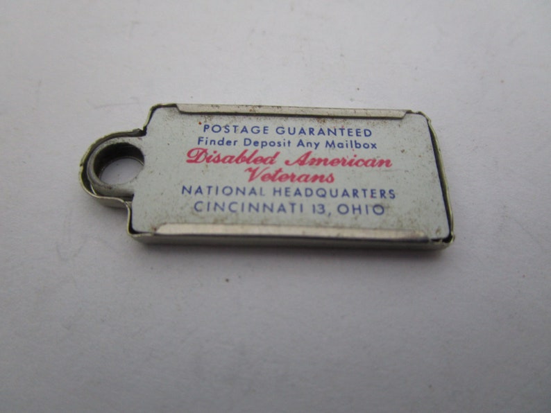 1960 Illinois Land of Lincoln License Plate Key Chain Tag
