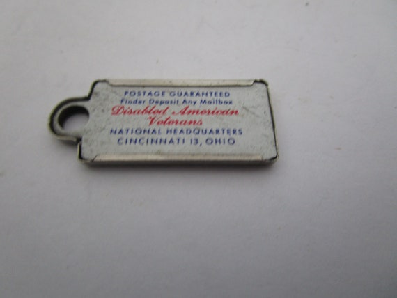 1960 Illinois Land of Lincoln License Plate Key Chain Tag