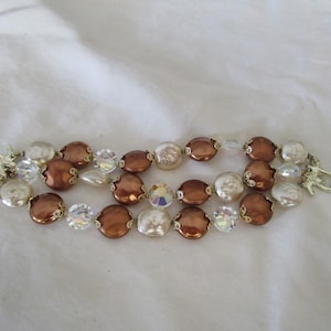 Gorgeous  Designer Vendome Quality Fancy Triple Strand Beaded Bracelet