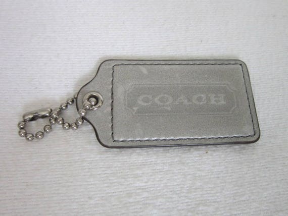 coach leather tag