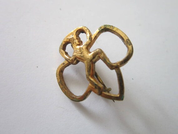 Antique Girl Scout Pinback